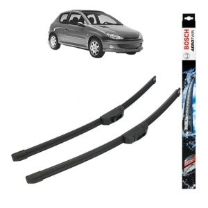 Set stergatoare auto PEUGEOT 206 Hatchback (2A/C) din 1998-2012, Bosch Aerotwin Retrofit, din cauciuc siliconat rezistent