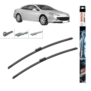 Set stergatoare auto PEUGEOT 407 Coupe (6C_) din 2005-2009, Bosch Aerotwin Multi, din cauciuc siliconat rezistent