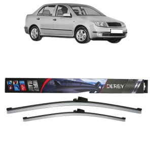 Set stergatoare auto SKODA FABIA I Saloon (6Y3) din 1999-2007, Derby, din cauciuc siliconat rezistent