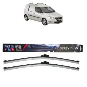 Set stergatoare auto SKODA FABIA II Praktik (545) din 2013-2014, Derby, din cauciuc siliconat rezistent