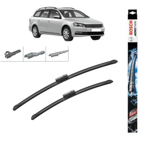 Set stergatoare auto VOLKSWAGEN PASSAT ALLTRACK B7 Variant (365) din 2012-2014, Bosch Aerotwin Multi, din cauciuc siliconat rezistent