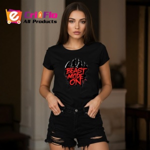 Tricou Beast Mode On Text Rosu Intens, Copii | Dama | Barbat, culoare negru - Img 11