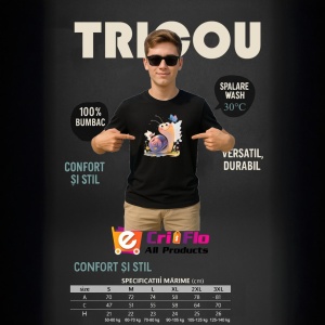 Tricou Melc colorat Negru, Copii | Dama | Barbat - Img 10