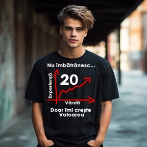 Tricou personalizat pentru barbati, Nu imbatranesc doar imi creste valoarea - Img 3