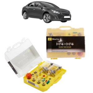 Kit trusa Set becuri H4 compatibila cu CHEVROLET CRUZE (J300) din 2009-2013, bec far, semnalizare , pozitie, iluminare numar, frana, plafoniera, stop frana