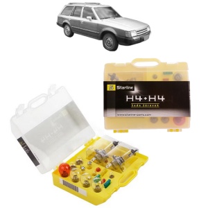 Kit trusa Set becuri H4 compatibila cu FORD ESCORT III Turnier (AWA) din 1980-1985, bec far, semnalizare , pozitie, iluminare numar, frana, plafoniera, stop frana