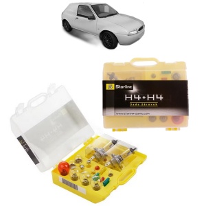 Kit trusa Set becuri H4 compatibila cu FORD FIESTA Hatchback Van (JV_) din 1998-2003, bec far, semnalizare , pozitie, iluminare numar, frana, plafoniera, stop frana