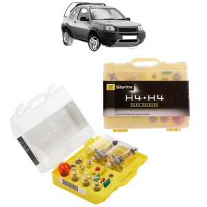 Kit trusa Set becuri H4 compatibila cu LAND ROVER FREELANDER I Soft Top (L314) din 1998-2006, bec far, semnalizare , pozitie, iluminare numar, frana, plafoniera, stop frana