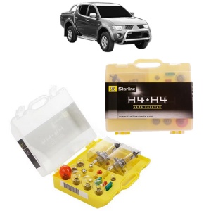 Kit trusa Set becuri H4 compatibila cu MITSUBISHI L200 / TRITON Platform/Chassis (KA_T, KB_T) din 2008-2015, bec far, semnalizare , pozitie, iluminare numar, frana, plafoniera, stop frana