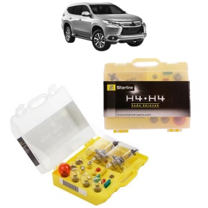 Kit trusa Set becuri H4 compatibila cu MITSUBISHI PAJERO SPORT III (KS_) din 2015, bec far, semnalizare , pozitie, iluminare numar, frana, plafoniera, stop frana