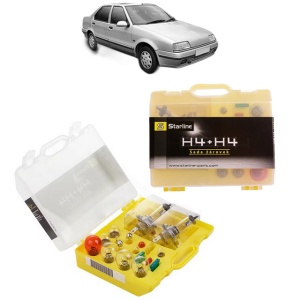 Kit trusa Set becuri H4 compatibila cu RENAULT 19 II Chamade (L53_) din 1992-1997, bec far, semnalizare , pozitie, iluminare numar, frana, plafoniera, stop frana