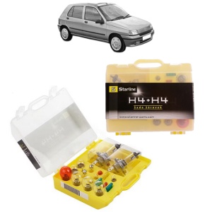 Kit trusa Set becuri H4 compatibila cu RENAULT CLIO I (B/C57_, 5/357_) din 1990-1998, bec far, semnalizare , pozitie, iluminare numar, frana, plafoniera, stop frana