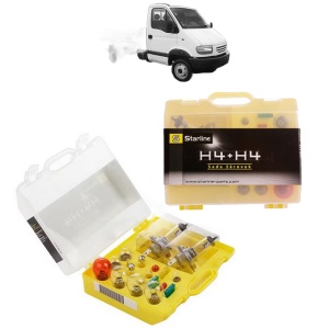 Kit trusa Set becuri H4 compatibila cu RENAULT TRUCKS MASCOTT Platform/Chassis din 1999-2010, bec far, semnalizare , pozitie, iluminare numar, frana, plafoniera, stop frana