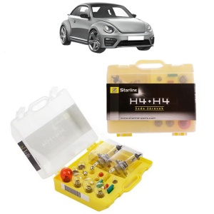 Kit trusa Set becuri H4 compatibila cu Volkswagen BEETLE (5C1, 5C2) din 2011-2019, bec far, semnalizare , pozitie, iluminare numar, frana, plafoniera, stop frana