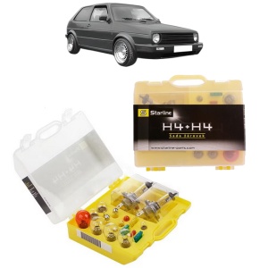 Kit trusa Set becuri H4 compatibila cu Volkswagen POLO Hatchback Van (86CF) din 1992-1994, bec far, semnalizare , pozitie, iluminare numar, frana, plafoniera, stop frana