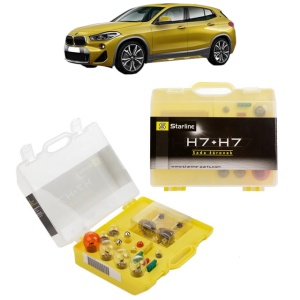 Kit trusa Set becuri H7 compatibila cu BMW X2 (F39) din 2017-2023, bec far, semnalizare , pozitie, iluminare numar, frana, plafoniera, stop frana
