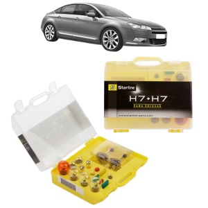 Kit trusa Set becuri H7 compatibila cu CITROEN C5 III (RD_) din 2008-2017, bec far, semnalizare , pozitie, iluminare numar, frana, plafoniera, stop frana