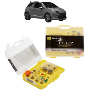 Kit trusa Set becuri H7 compatibila cu DS DS 3 Convertible (SB_) din 2015-2019, bec far, semnalizare , pozitie, iluminare numar, frana, plafoniera, stop frana