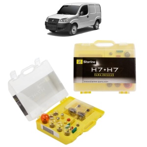 Kit trusa Set becuri H7 compatibila cu FIAT DOBLO Box Body/MPV (223_) din 2001-2010, bec far, semnalizare , pozitie, iluminare numar, frana, plafoniera, stop frana