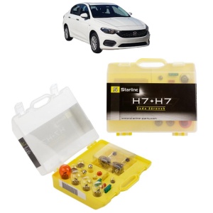 Kit trusa Set becuri H7 compatibila cu FIAT TIPO Saloon (356_, 357_) din 2015-2020, bec far, semnalizare , pozitie, iluminare numar, frana, plafoniera, stop frana