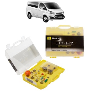 Kit trusa Set becuri H7 compatibila cu FORD TRANSIT CUSTOM V362 Bus (F3) din 2012-2023, bec far, semnalizare , pozitie, iluminare numar, frana, plafoniera, stop frana