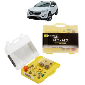 Kit trusa Set becuri H7 compatibila cu HYUNDAI GRAND SANTA FÉ din 2013-2018, bec far, semnalizare , pozitie, iluminare numar, frana, plafoniera, stop frana