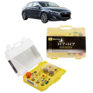 Kit trusa Set becuri H7 compatibila cu HYUNDAI i30 FASTBACK (PDE, PDEN) din 2017-2022, bec far, semnalizare , pozitie, iluminare numar, frana, plafoniera, stop frana