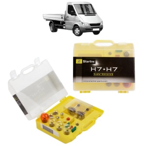 Kit trusa Set becuri H7 compatibila cu MERCEDES-BENZ SPRINTER 3-t Platform/Chassis (B903) din 1995-2006, bec far, semnalizare , pozitie, iluminare numar, frana, plafoniera, stop frana