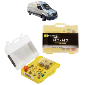 Kit trusa Set becuri H7 compatibila cu MERCEDES-BENZ SPRINTER CLASSIC 3,5-t Van (B909) din 2013-2017, bec far, semnalizare , pozitie, iluminare numar, frana, plafoniera, stop frana
