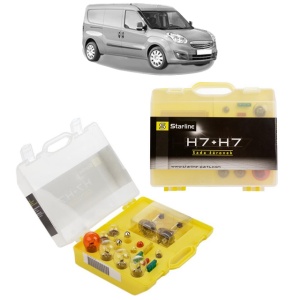 Kit trusa Set becuri H7 compatibila cu OPEL COMBO Box Body/MPV (X12) din 2012-2016, bec far, semnalizare , pozitie, iluminare numar, frana, plafoniera, stop frana