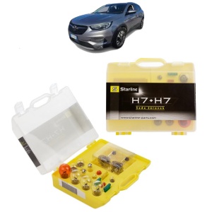 Kit trusa Set becuri H7 compatibila cu OPEL GRANDLAND / GRANDLAND X (A18, P1UO) din 2017-2021, bec far, semnalizare , pozitie, iluminare numar, frana, plafoniera, stop frana