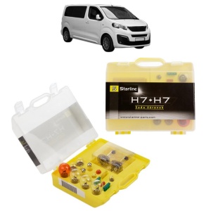 Kit trusa Set becuri H7 compatibila cu PEUGEOT TRAVELLER Bus (V_) din 2016-2025, bec far, semnalizare , pozitie, iluminare numar, frana, plafoniera, stop frana