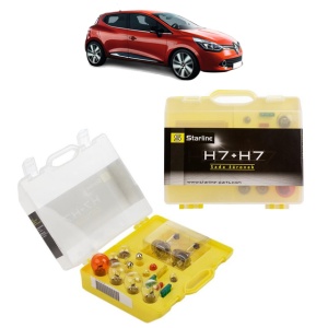 Kit trusa Set becuri H7 compatibila cu RENAULT CLIO IV Grandtour (KH_) din 2012-2021, bec far, semnalizare , pozitie, iluminare numar, frana, plafoniera, stop frana