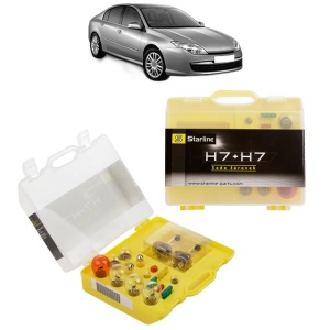 Kit trusa Set becuri H7 compatibila cu RENAULT LAGUNA III (BT0/1) din 2007-2015, bec far, semnalizare , pozitie, iluminare numar, frana, plafoniera, stop frana