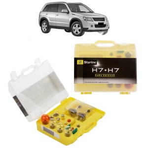 Kit trusa Set becuri H7 compatibila cu SUZUKI GRAND VITARA II (JT, TE, TD) din 2005-2015, bec far, semnalizare , pozitie, iluminare numar, frana, plafoniera, stop frana