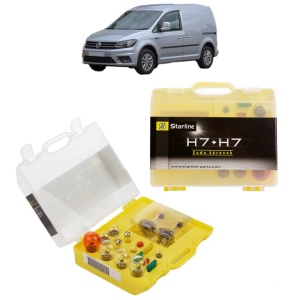 Kit trusa Set becuri H7 compatibila cu Volkswagen CADDY ALLTRACK IV Box Body/MPV (SAA) din 2015-2020, bec far, semnalizare , pozitie, iluminare numar, frana, plafoniera, stop frana