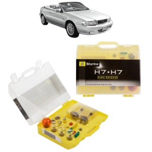 Kit trusa Set becuri H7 compatibila cu VOLVO C70 I Convertible (873) din 1998-2005, bec far, semnalizare , pozitie, iluminare numar, frana, plafoniera, stop frana