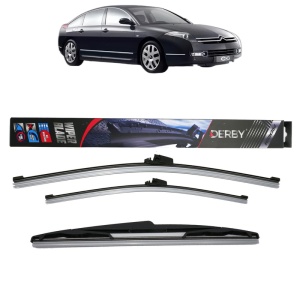 Set 3 stergatoare CITROEN C6 (TD_) din 2005-2012, Derby, din cauciuc siliconat rezistent - Img 1