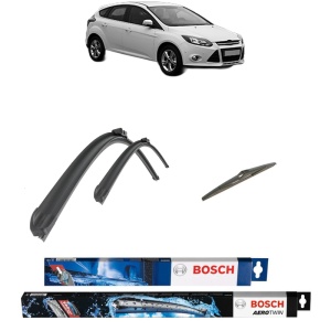 Set 3 stergatoare FORD FOCUS III Hatchback Van din 2011-2020, Bosch Aerotwin, din cauciuc siliconat rezistent