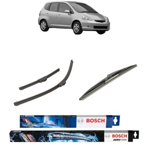Set 3 stergatoare HONDA JAZZ II (GD_, GE3, GE2) din 2002-2008, Bosch Aerotwin Retrofit, din cauciuc siliconat rezistent