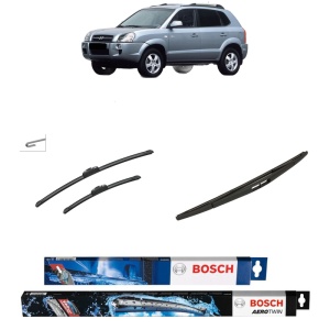 Set 3 stergatoare HYUNDAI TUCSON (JM) din 2004-2012, Bosch Aerotwin Retrofit, din cauciuc siliconat rezistent