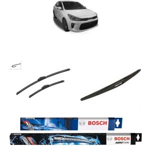 Set 3 stergatoare KIA RIO IV (YB, SC, FB) din 2017-2023, Bosch Aerotwin Retrofit, din cauciuc siliconat rezistent