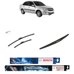 Set 3 stergatoare LADA GRANTA Liftback (2191_) din 2014, Bosch Aerotwin Retrofit, din cauciuc siliconat rezistent