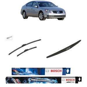 Set 3 stergatoare NISSAN MAXIMA VI (A34) din 2006-2008, Bosch Aerotwin Retrofit, din cauciuc siliconat rezistent