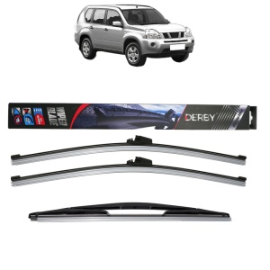 Set 3 stergatoare NISSAN X-TRAIL II (T31) din 2007-2014, Derby, din cauciuc siliconat rezistent
