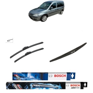 Set 3 stergatoare OPEL COMBO Tour din 2001-2011, Bosch Aerotwin Retrofit, din cauciuc siliconat rezistent