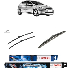 Set 3 stergatoare PEUGEOT 307 (3A/C) din 2000-2012, Bosch Aerotwin Retrofit, din cauciuc siliconat rezistent