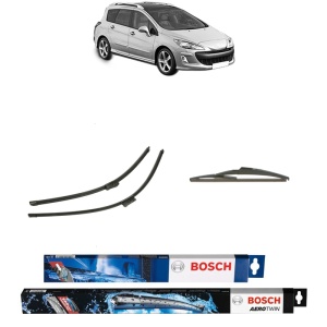 Set 3 stergatoare PEUGEOT 308 SW I (4E_, 4H_) din 2007-2014, Bosch Aerotwin, din cauciuc siliconat rezistent