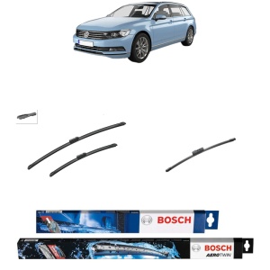 Set 3 stergatoare VOLKSWAGEN PASSAT B8 Variant (3G5, CB5) din 2014-2024, Bosch Aerotwin, din cauciuc siliconat rezistent