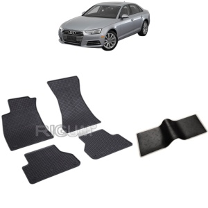 Set 5 covorase auto AUDI A4 B9 din 11.2015 - 2026, cu covoras tunel median, Caroserie SEDAN
